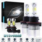 H13 3-Side LED Headlight Hi/Lo + 9145 9140 Foglight for 2005-2016 Ford F250 F350