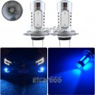 2pcs H7 Plasma Cree LED Fog Light Bulbs - Projector DRL - 10000K Deep Blue