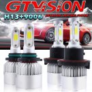 H13 LED Headlight Hi/Lo Beam + 9006 Foglight 2800W For Dodge Ram 1500 2500 06-09