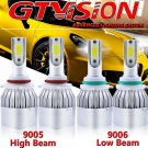 2Pair 9005 9006 COB LED Headlight Conversion Kit 2600W 390000LM Hi/Lo Beam 6000K