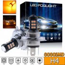 2x 30SMD H4 Projector 3030 LED Amber Yellow Car Fog Daytime Running Light Bulbs