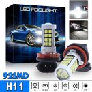 H11 H8 H9 92SMD LED Fog Light Bulbs Car Driving Lamp DRL 6500K HID Xenon White
