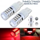 2pcs Bright Red 7443 7440 7444 High Power Projector LED Brake Tail Light Bulbs