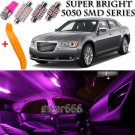 18 x Ultra PINK Interior LED Lights Kit + TOOL For 2011-2014 Chrysler 300 300C