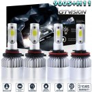 9005 + H11 Total 2800W 420000LM LED Headlight Kit High Low Beam Light Bulbs 6K