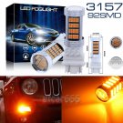 2PCS 92-4014SMD Turn Signal Light 3156 3157A Amber LED Bulb For Chevy Silverado