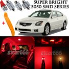 16 x Ultra Red Interior LED Lights Kit + TOOL For 2004 - 2008 Nissan Maxima