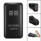 Blue LED Switch Push LED WORK LIGHT for Toyota Hilux Tacoma Fortuner Tundra