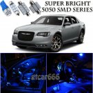 For Chrysler 300 2011-2017 Blue LED Interior Light Kit + License Plate Light 11X