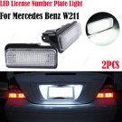 2x LED License Number Plate Light No Error For Mercedes Benz E Class W211 White