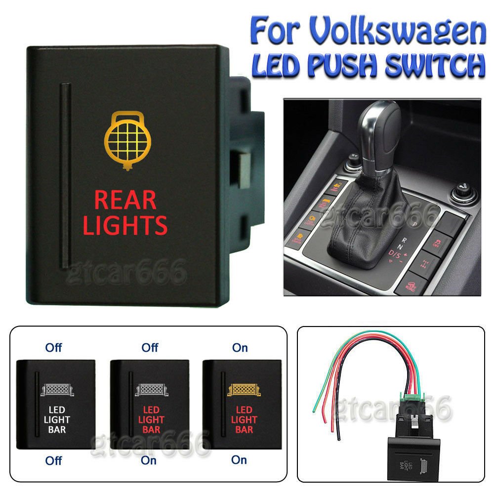 REAR LIGHTS Amber Red Laser LED Push Switch Left Side For VW Volkswagen Amarok