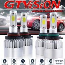 4PC 9005 + 9006 6000K 2800W 420000LM Combo LED Headlight Kit High Low Beam Bulbs