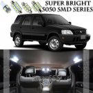9x Xenon SMD White LED Interior Light Package Kit For 1997-2001 Honda CR-V