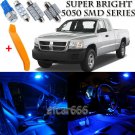 9 x Ultra Blue Interior LED Lights Kit + TOOL For 1997 - 2010 Dodge Dakota