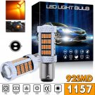Amber Yellow 1157 BA15D 92SMD Tail Brake Stop Lamp Backup Reverse LED Light Bulb