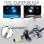2x COB H7 Dual Color 2-Mode Flash Blinking Bright LED Fog DRL Driving Light Bulb