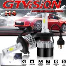 2pc H4 HB2 9003 High Power 1320W 198000LM 3-Sides LED Headlight Kit Hi-Lo Beam