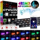 RGB 16-Color Smart APP Control Under Dash Footwell Interior USB LED Light Strip