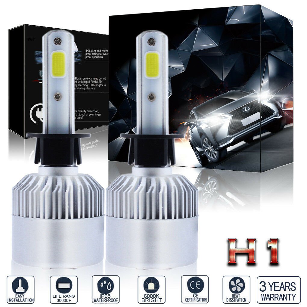 2PCS 1400W H1 LED Headlight Bulb Kit For Nissan 350Z 2003-2005 Mazda 6 2003-2008