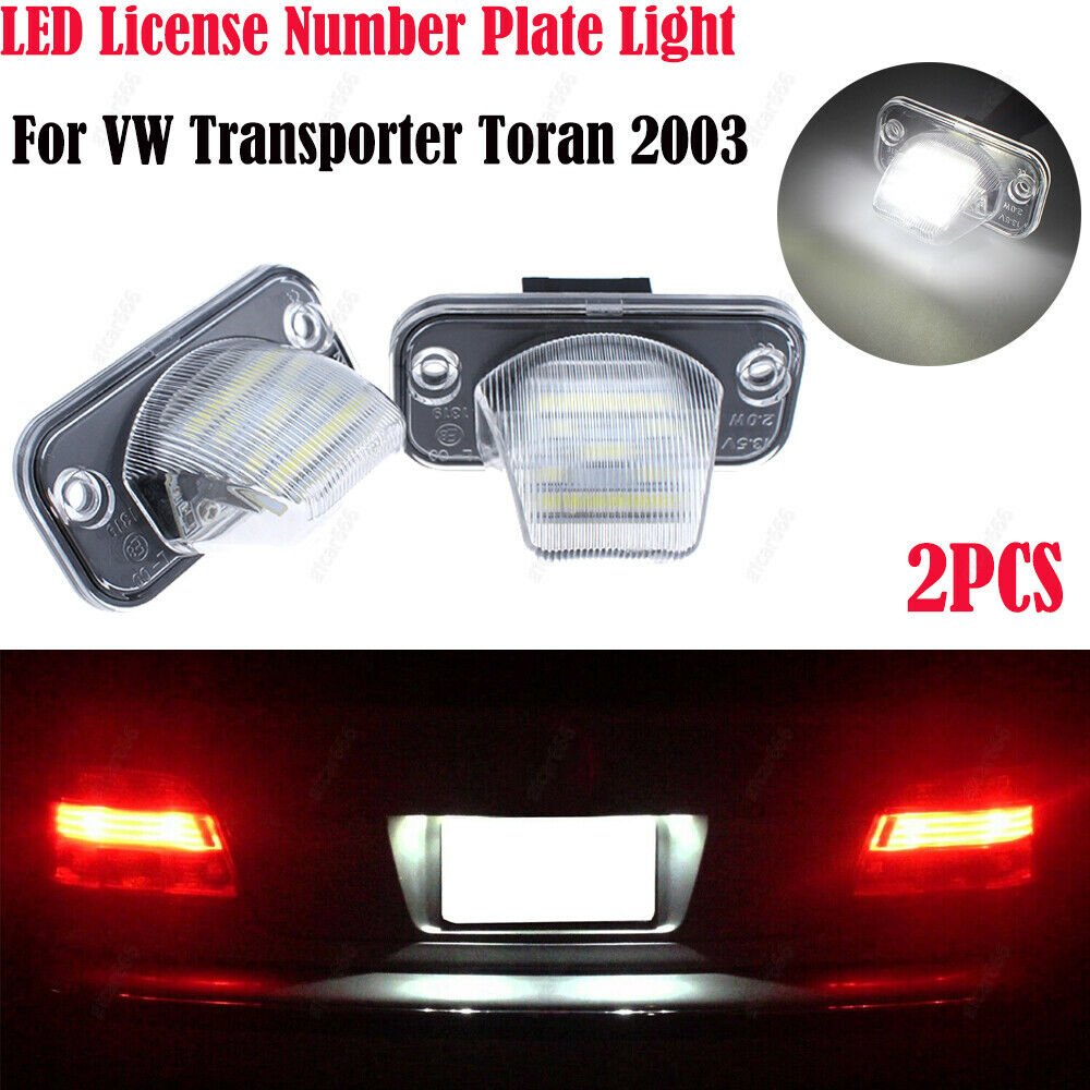 2x LED License Number Plate Light For VW T4 Transporter Caddy 1990-2003 No Error