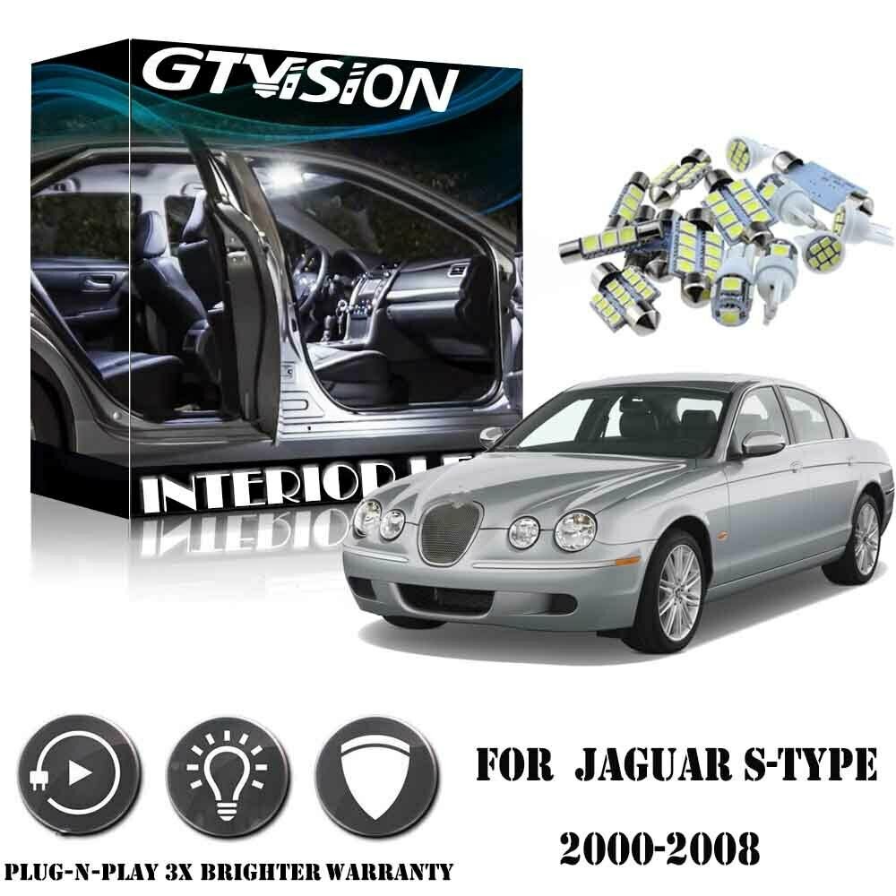 13x Xenon Super White Interior LED Light Package Kit For Jaguar S-Type 2000-2008
