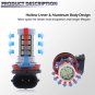 2x H11 H8 H9 92SMD Projector LED Fog Light Bulbs Driving Lamp DRL 8000K Ice Blue