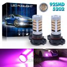 2x 92-4014SMD LED Light Bulb 5202 Pink Purple High Power Fog Drving DRL 5201 H16