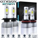 4x Combo H11 H7 LED Headlight Bulbs Kit High Low Beam Total 2800W 420000LM 6000K