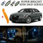 18 x Ice Blue Interior LED Lights Kit + TOOL For 2009 - 2016 Audi A4 S4 B8