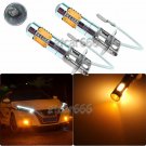 2x High Power 11W Yellow Amber H3 CREE COB LED Bulbs For Car DRL Fog Lights