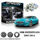 13x White LED Light Bulb Interior Package Kit for 2007-2014 Infiniti G35 G37 Q50