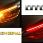 2PC 60CM LED Car Flexible DRL Daytime Running Strip Light Super Slim Red Amber