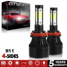 2Pcs LED Headlight Fog Lights Kit for H11 H8 H9 6000k White 285000 Lumens 1900W