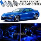 For Mazda RX-8 2004-2011 Blue LED Interior Kit + License Plate Light 10 Piece