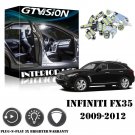 14Pcs White SMD LED Lights Interior Package Kit For Infiniti FX35 FX50 2009-2012