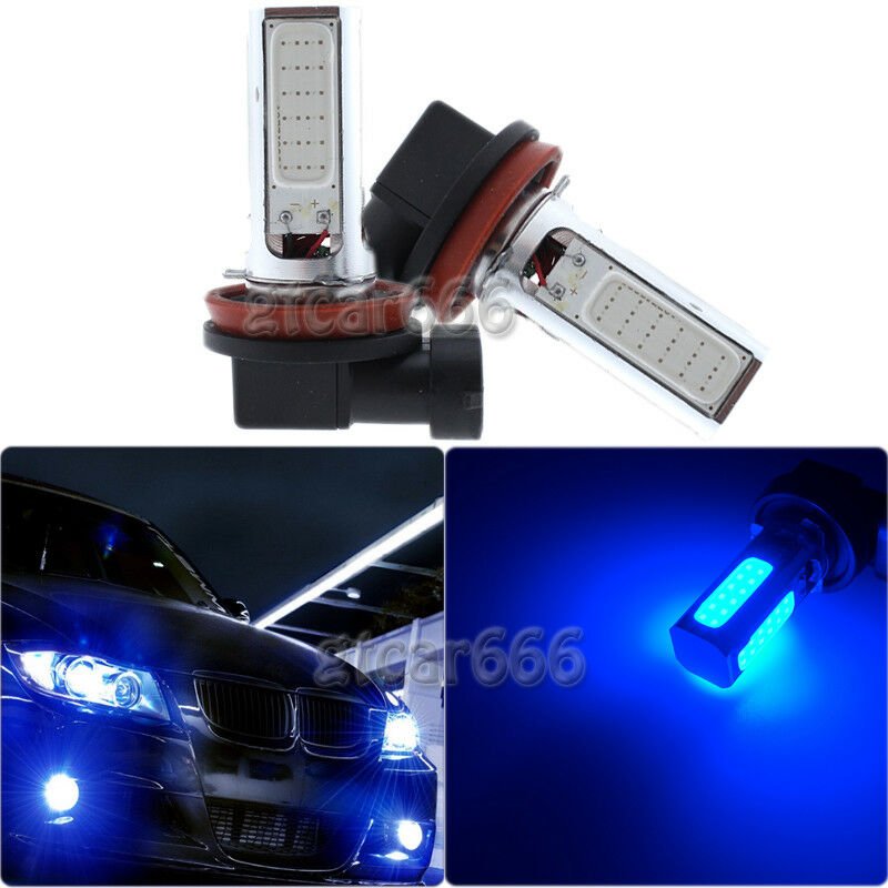 2pcs H11 4COB 10000K Bright Blue LED Bulbs For Car Fog Light Driving Light Lamp