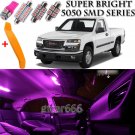 10 x Ultra PINK Interior LED Lights Kit + TOOL For 2004 - 2012 GMC Canyon
