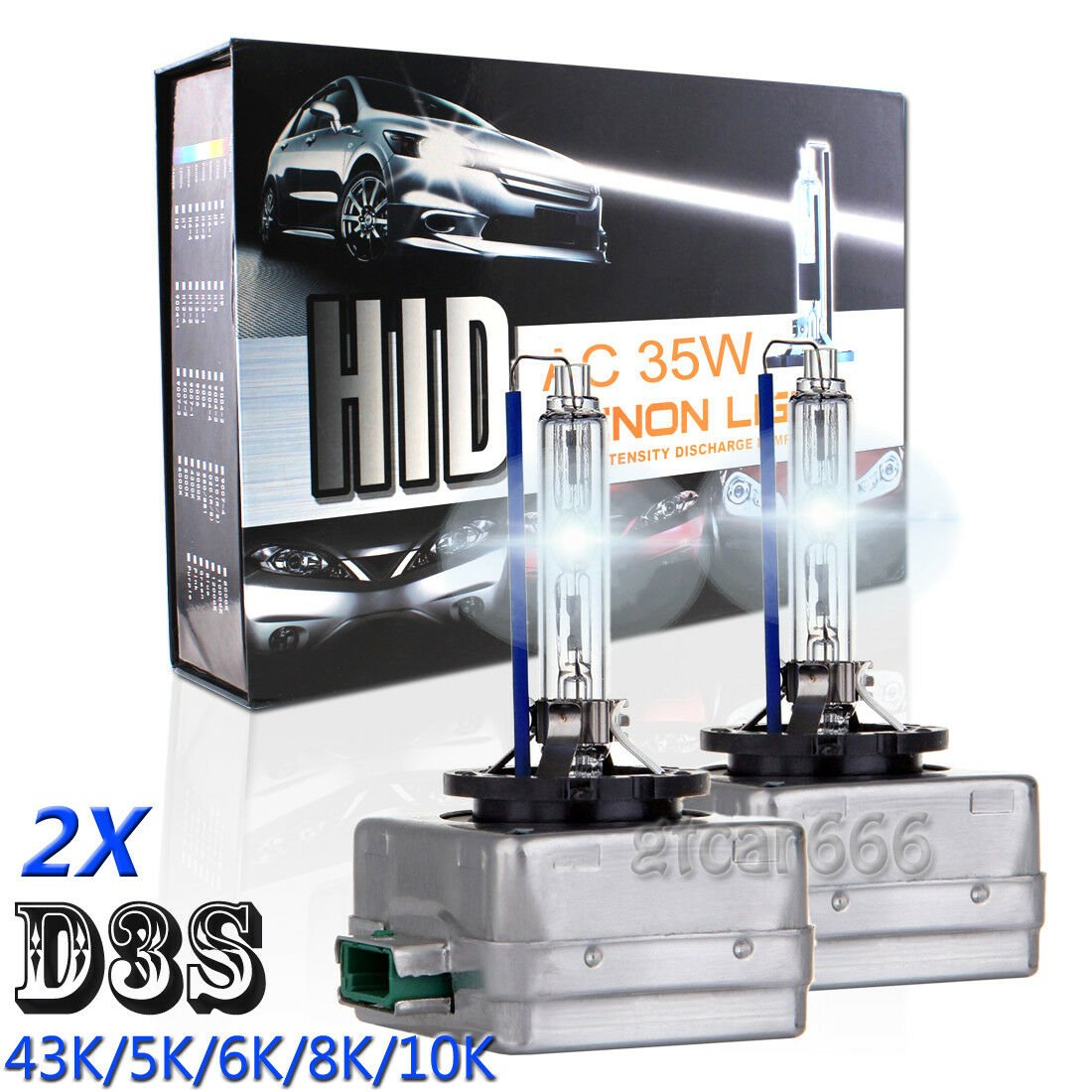 35W D3S Xenon HID Headlight High Low Beam Light Bulbs For Lincoln 43K 5K 6K 8K