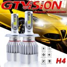 1300W 195000LM H4 HB2 9003 2 Sides LED Headlight Kit Hi/lo Beam Pure 6000K White
