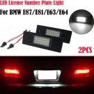 2x 24LED License Number Plate Light No Error For BMW E81 E87 E63 E64 M6 E85 E86