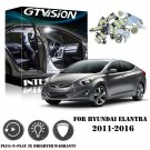 8x White LED Interior Bulbs + License Plate Light For Hyundai Elantra 2011-2016