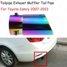 1Pcs For Toyota Camry 07-13 Chrome Stainless Steel Exhaust Tail Muffler Tip Pipe