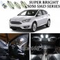 12pcs Xenon White LED Interior Lights Bulb Package Kit For Ford Focus 2010-2016