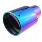 63mm Car Universal Chrome Stainles Steel Rear Exhaust Tail Muffler Pipe Pink