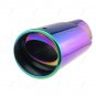 63mm Car Universal Chrome Stainles Steel Rear Exhaust Tail Muffler Pipe Pink