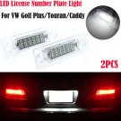2x LED License Number Plate Light Lamp For VW Touran Golf Passat Jetta Caddy T5