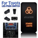 ZOMBIE LIGHTS Orange LED Light Push Switch For Toyota 4Runner Tocoma 40mm*20mm