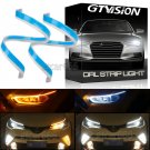 45cm LED New Slim Headlight DRL Strip Light Sequential Flow Signal White Yellow