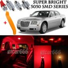 18 x Ultra Red Interior LED Lights Kit + TOOL For 2005 - 2010 Chrysler 300