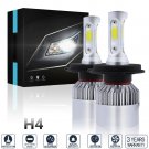 1400W 210000LM 3 Side LED Headlight Kit H4 HB2 9003 Hi/lo Beam Bulb 6K HID White
